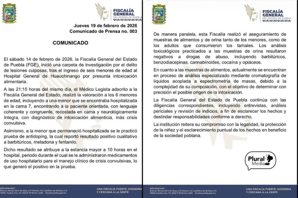 fentanilo en tamales Huauchinango 