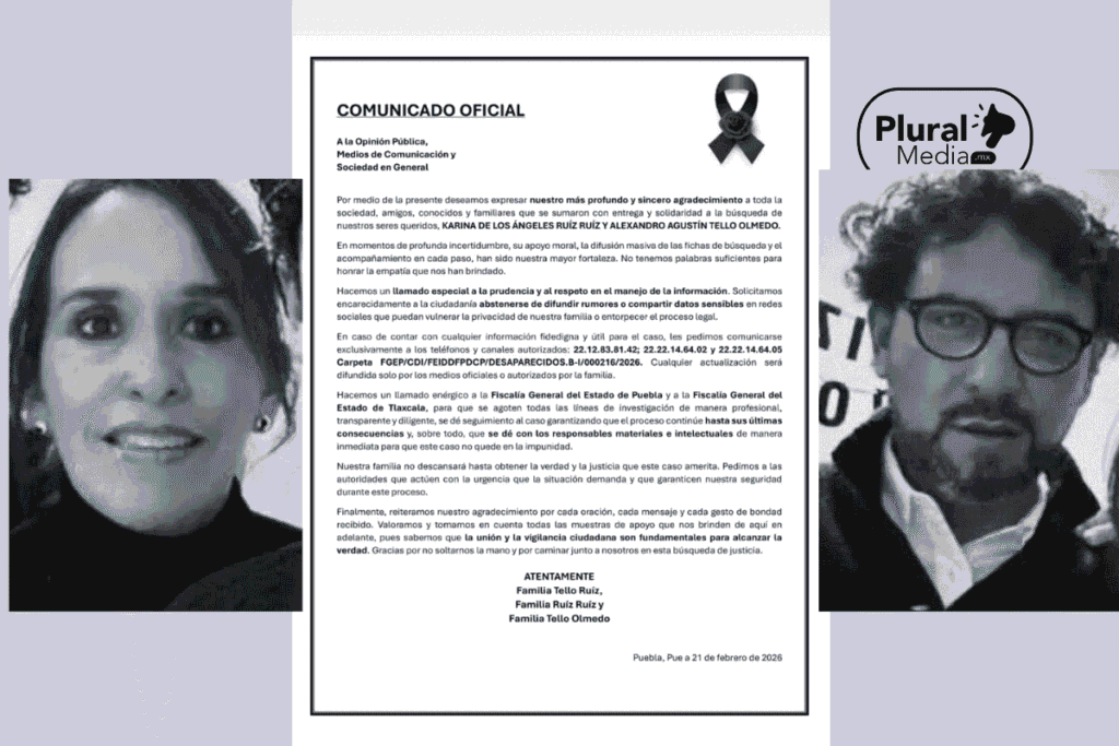 Familias de Karina y Alexandro emiten comunicado tras el hallazgo sin vida de la pareja