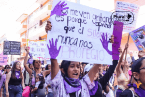 Marcha en la ciudad de Puebla por el 8M