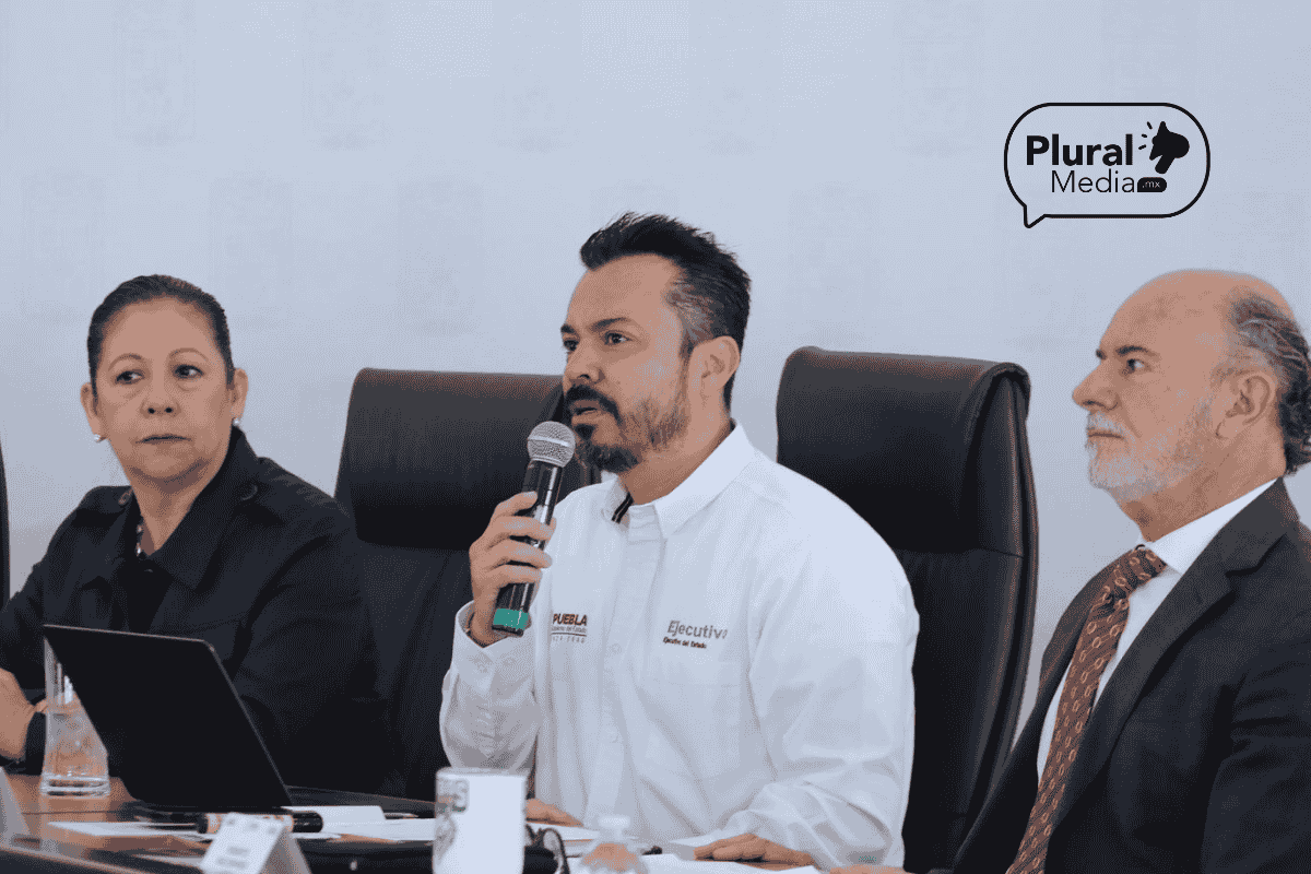 José Luis García Parra, coordinador de gabinete del gobierno estatal, en conferencia de prensa.